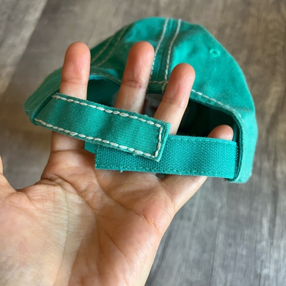 Kbethos Vintage Green Denim Hat W/ Patches Sometimes wine is necessary. - Picture 6 of 7